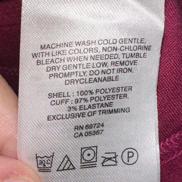 Columbia Quarter Zip Fleece Burgundy Top - Picture 5 of 5